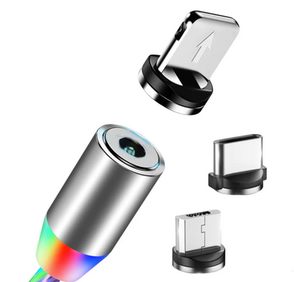 Flowing Light Magnetic Streamer Charging Cable for Iphone Android